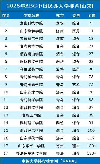 山东十大最好民办大学