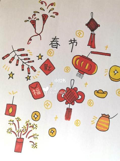 最简单的春节怎么画