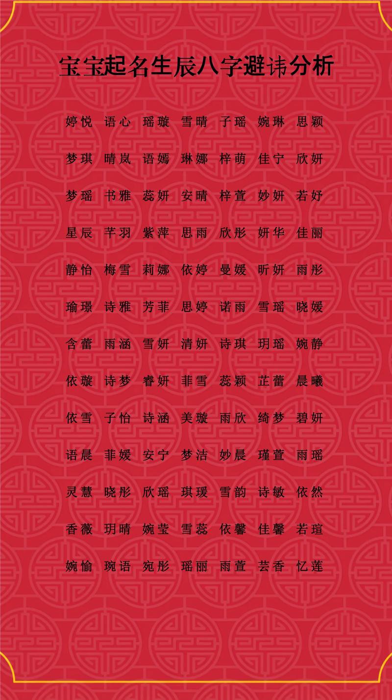 天乐男孩取名避讳字