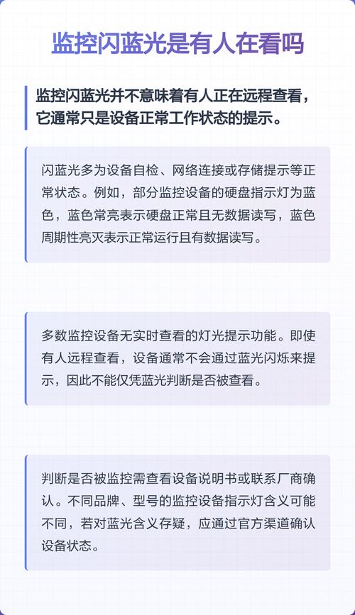 监控闪蓝光是有人在看吗缩略图