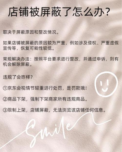 商家如何恢复屏蔽的店铺