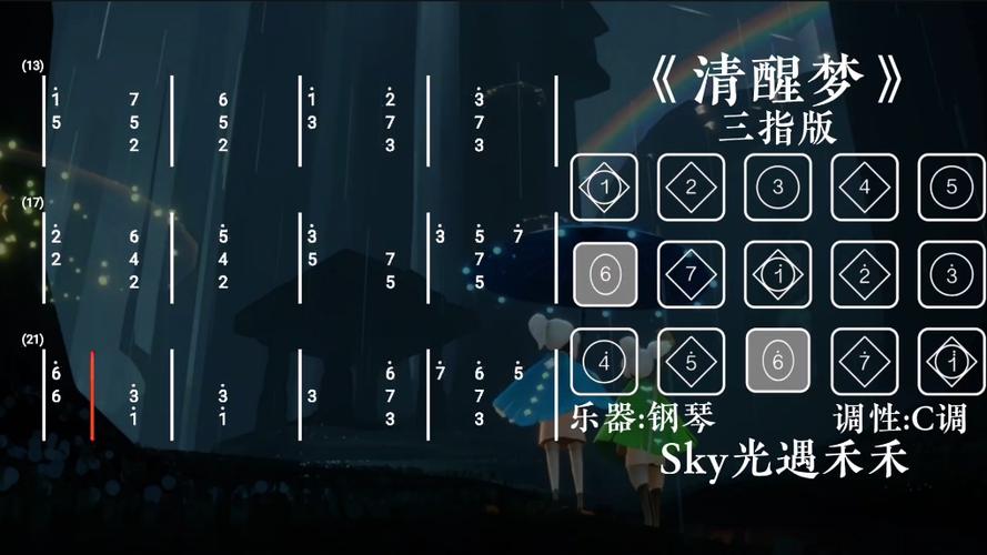 光遇高音钢琴琴谱