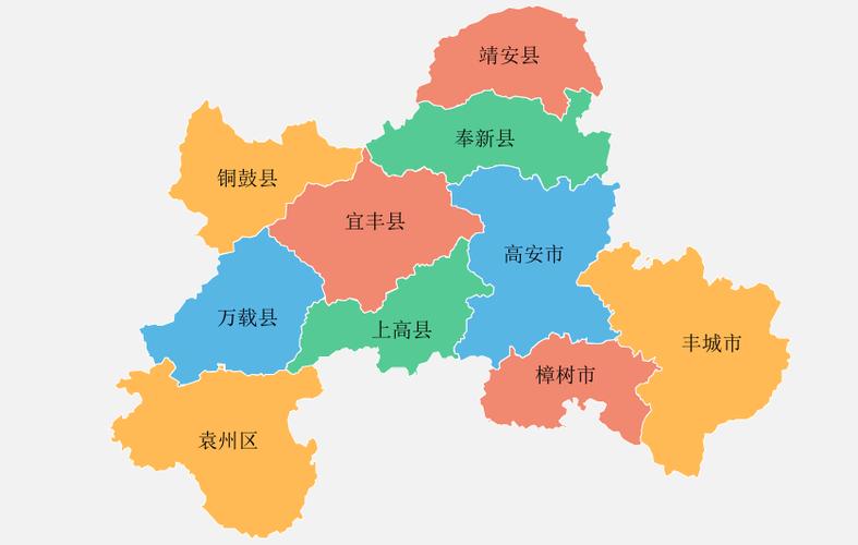 江西宜春市地图全图图标