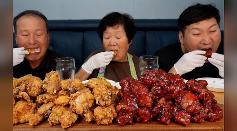 兴森一家吃炸鸡视频