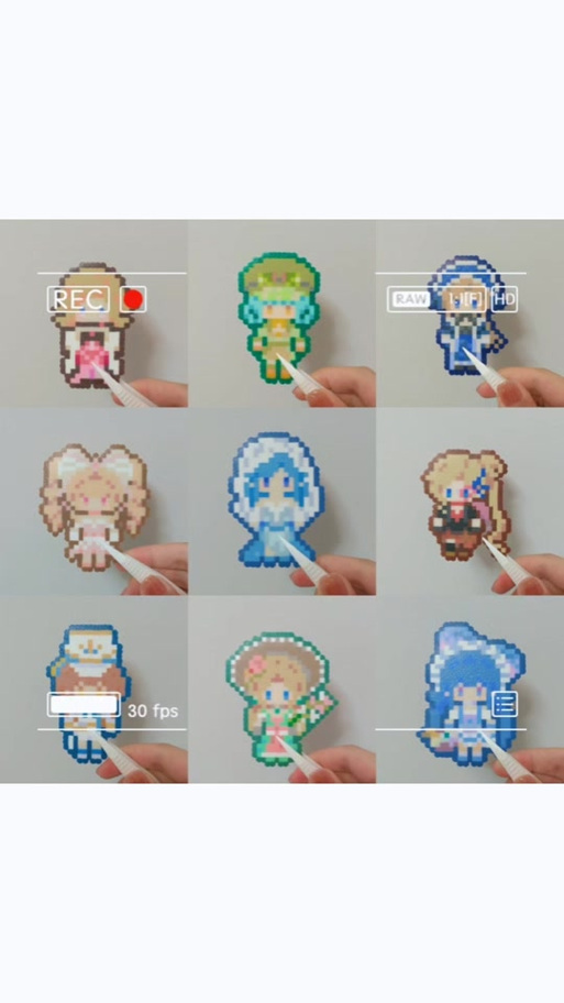 魔法少女拼豆Q版怎么画