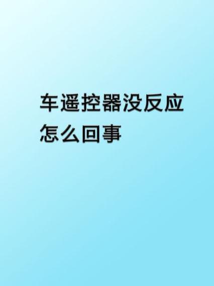 遥控汽车没反应是什么问题