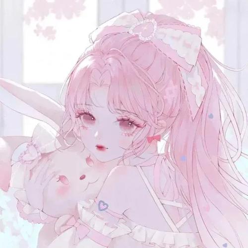 粉系动漫头像女