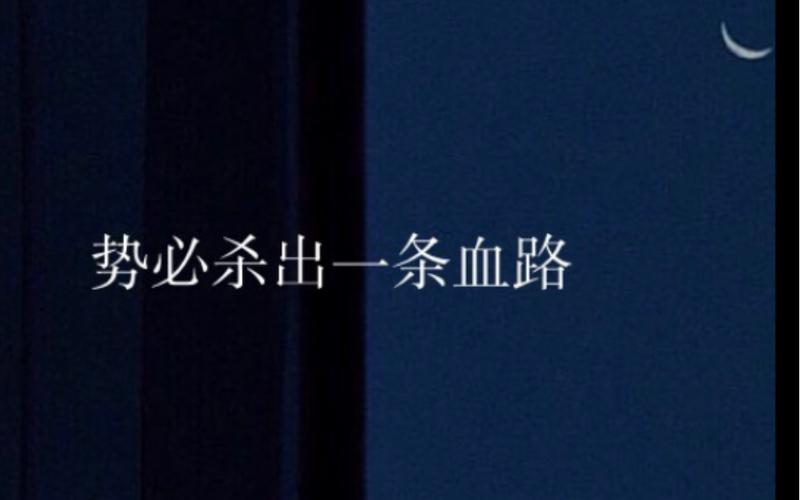 杀出一条血路 类似的话