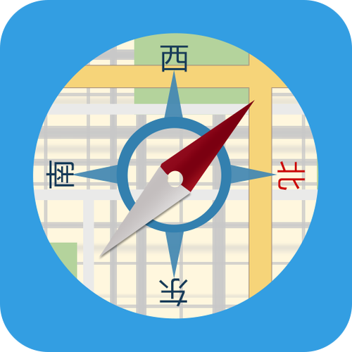 地图上指南针标志