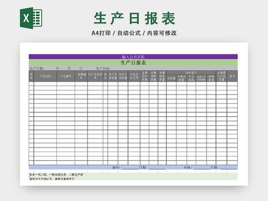 员工个人每日产量表