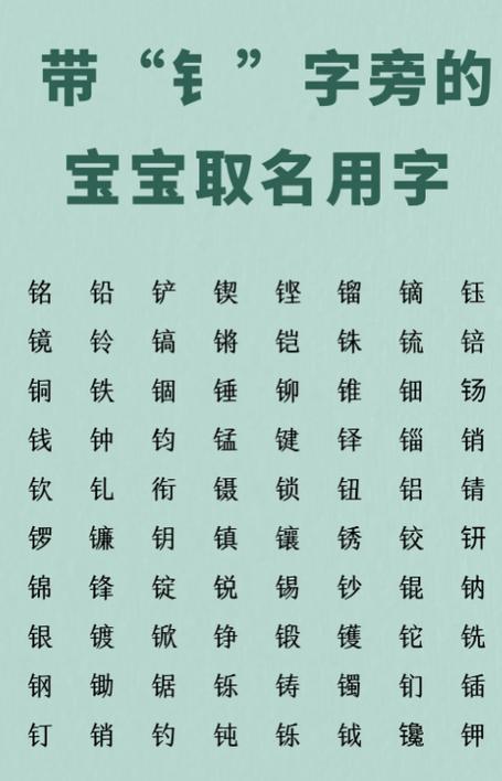 带钅旁的字有哪些图标