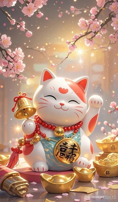 带招财猫的图片