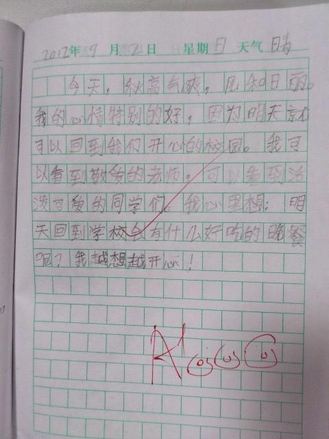 日记素材初中100字