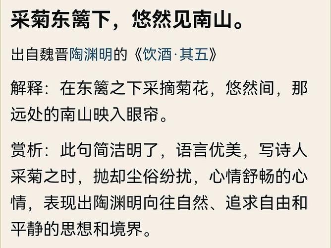 悠悠见南山是什么意思