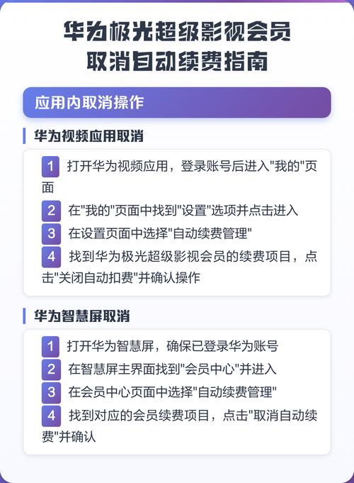 怎么关闭华为视频的vip自动续费