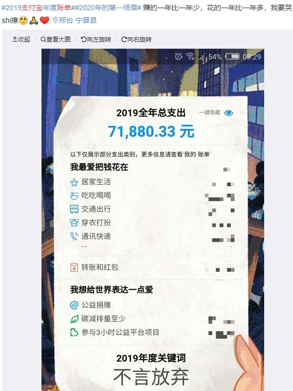 支付宝的年终账单