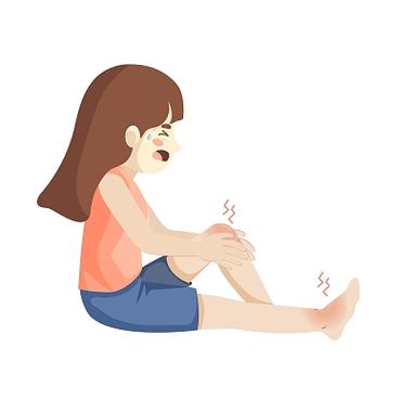 腿疼痛难受图片