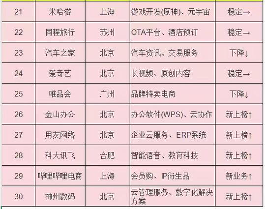 全国互联网公司排名图标