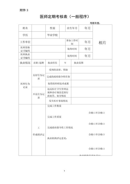 医师定期考核一般程序
