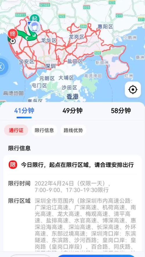 深圳外地车限行区域缩略图