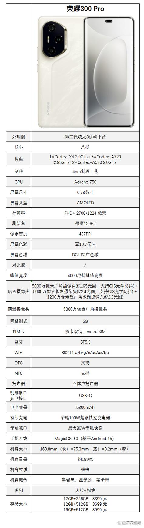 荣耀300pro参数图标