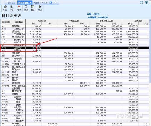 金蝶科目余额表和明细账余额不一致图标
