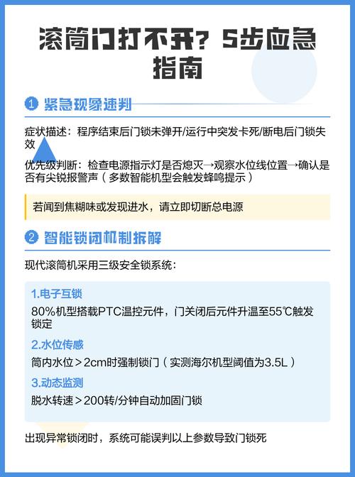 滚筒门打不开应急方法
