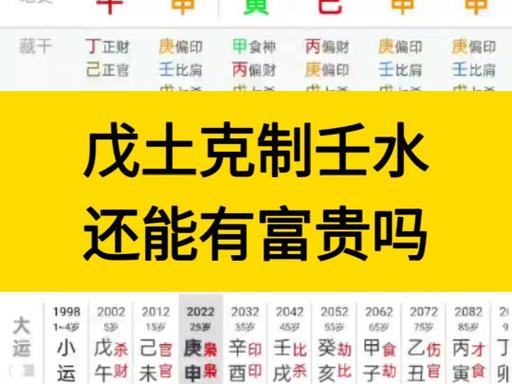 戊土能抓住壬水吗