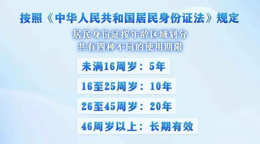 身份证期限的规定