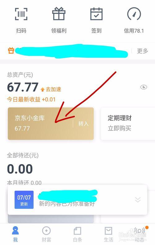 京东小金库自动转入注意事项截图