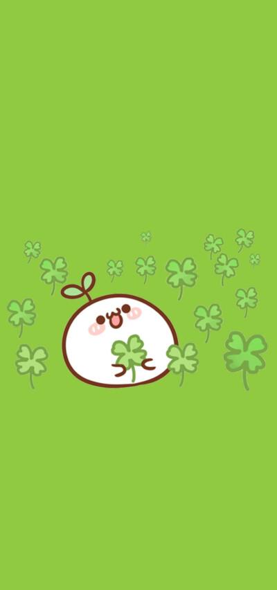 绿色系可爱Q版壁纸截图