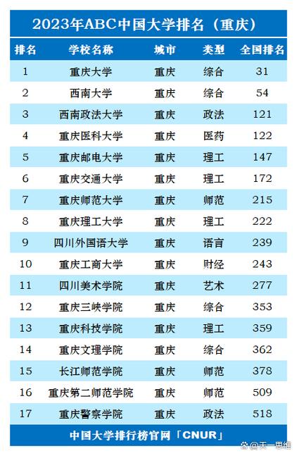重庆大学的王牌专业排名