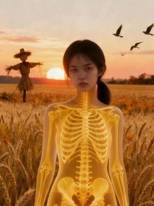 骷髅和女人的图片