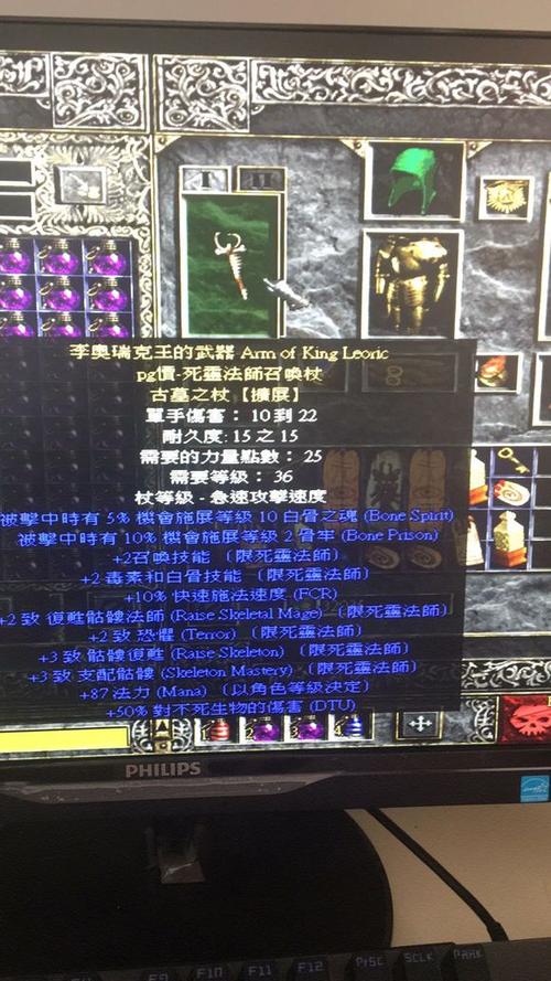 纯召死灵两孔符文骨杖