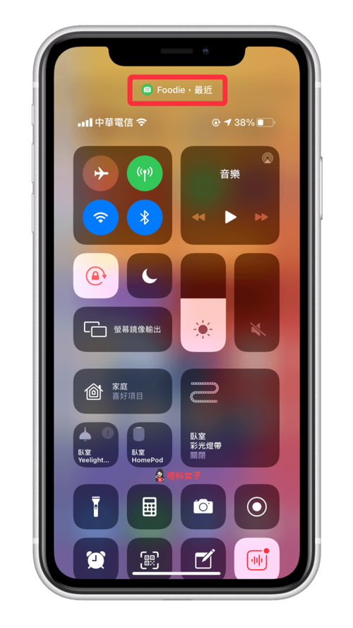 iphone右上角小绿点图标