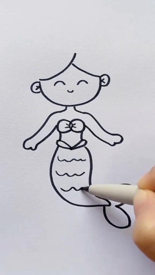 十二星座美人鱼简笔画