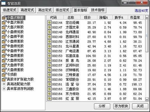 通达信手机条件选股器