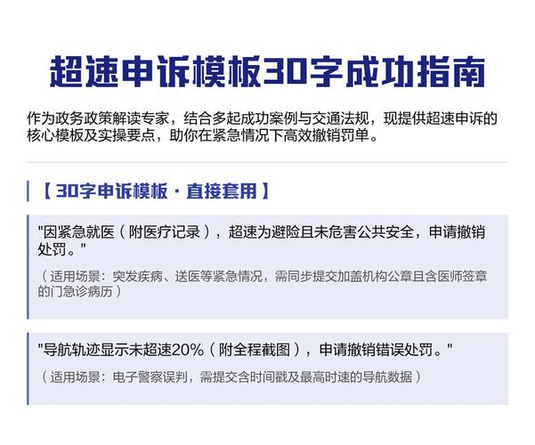 超速申诉30字成功模板缩略图
