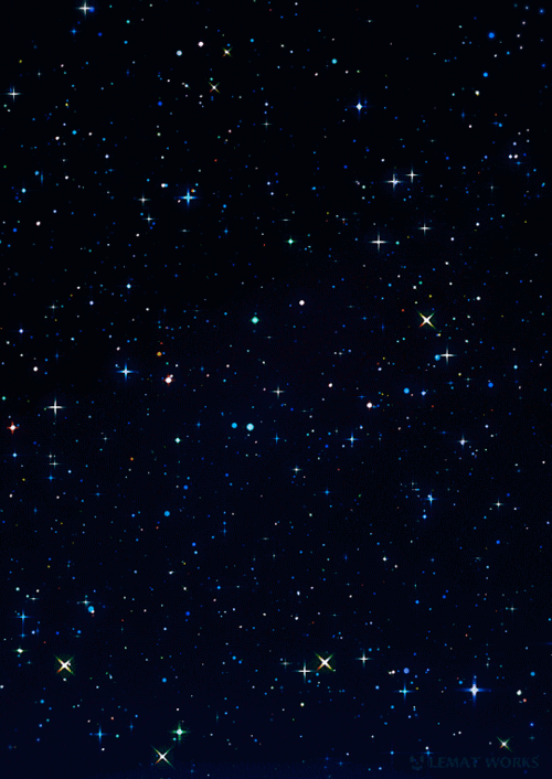 黑色的天幕上镶嵌着星星