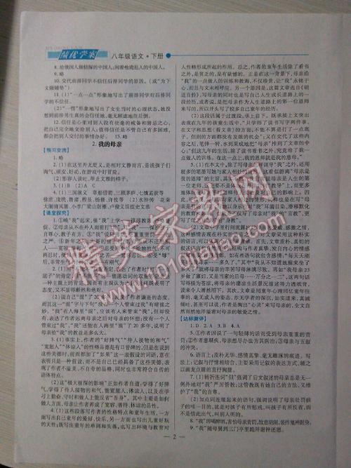 七年级下册绩优学案语文