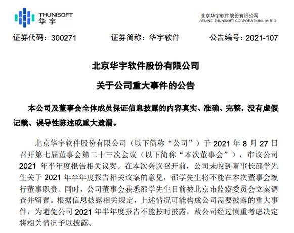华宇软件总经理