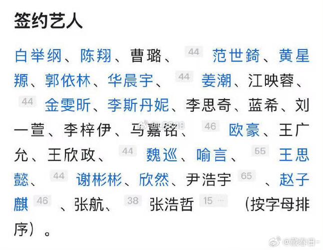 星天外传媒旗下艺人
