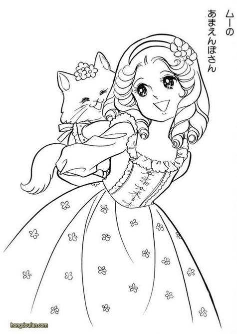 公主涂色大全