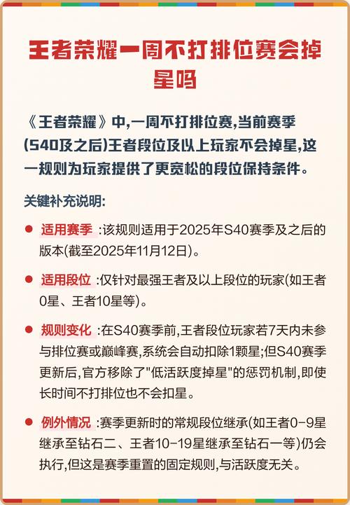 王者荣耀不打排位扣星机制