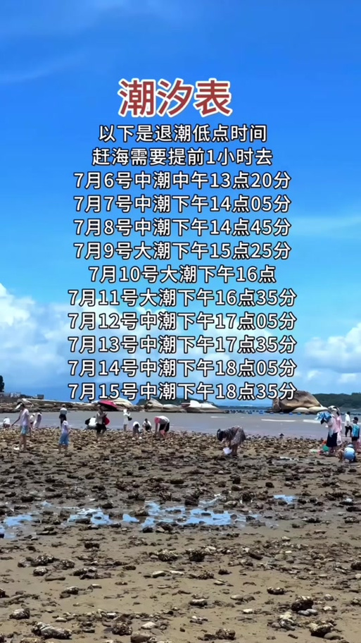 2026年惠东潮汐表