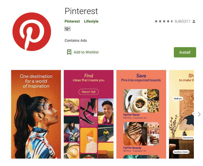 pinterest app下载中文