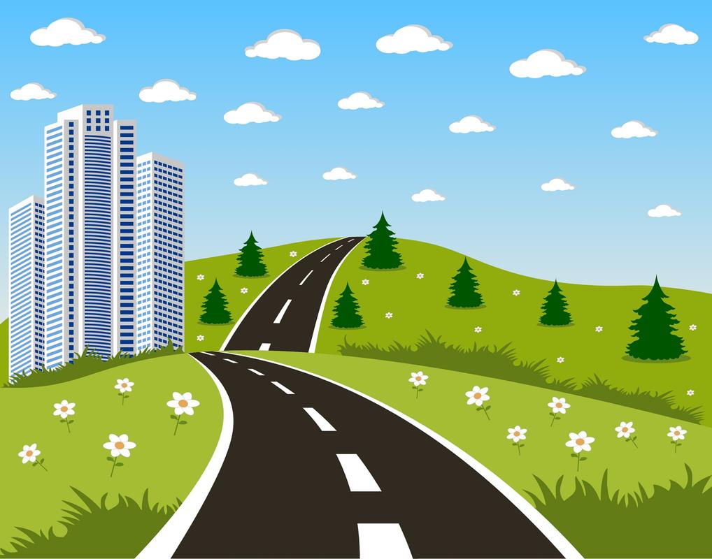 道路的图片卡通
