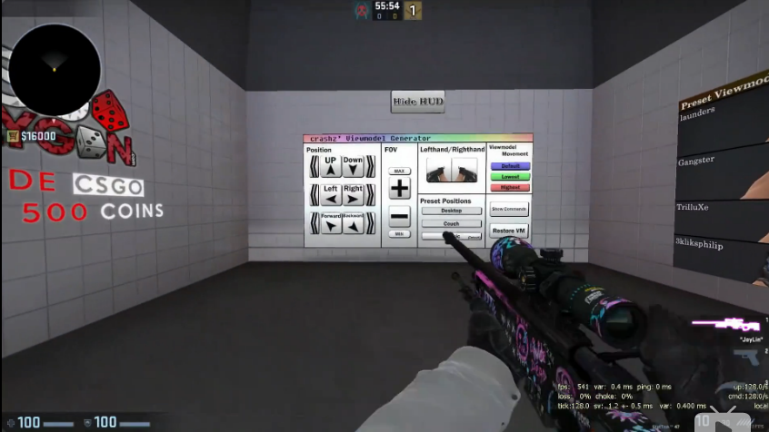 csgo持枪视角怎么改