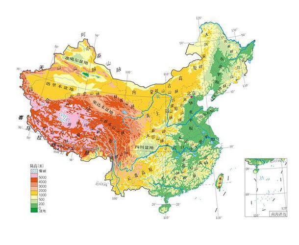 中国地形地貌图高清