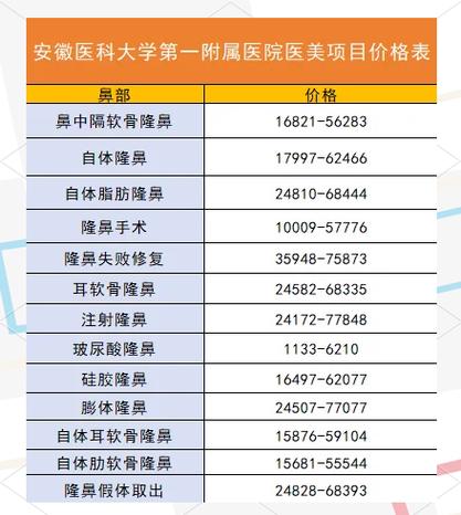 医美项目价格表图标